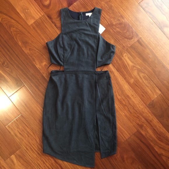 Gianni Bini Dresses & Skirts - Womens’ Gianni Bini Navy Suede Cut-Out Dress